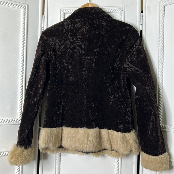JoiMo velvet fur beaded embroidered vintage boho euro jacket - Picture 8 of 10